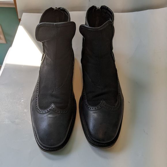 John Varvatos canvas leather distressed boots 8.5 in EUC - Picture 3 of 7